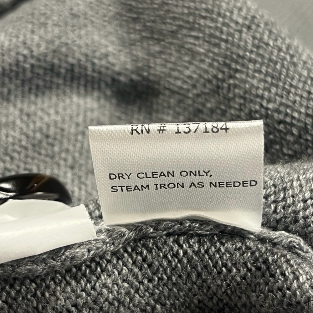 Tocco Reale Shawl Collar Sweater Men Large Gray Wool Cashmere Blend Grandpa Soft - Picture 8 of 12